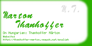 marton thanhoffer business card